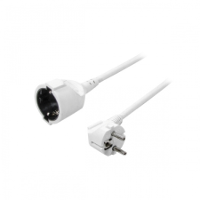 LogiLink Tápkábel hosszabbító, CEE 7/7 (90 ) CEE 7/3, fehér, 3 m hosszabbító, elosztó