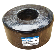 LogiLink Telefon kábel, lapos, 4 eres, CCA, 6x 0,12 mm, 100 m kábel és adapter
