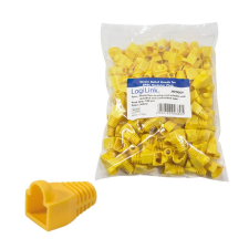 LogiLink törésgátló 8P8C moduláris csatlakozókhoz 100db, sárga (MP0009) (MP0009) kábel és adapter