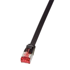 LogiLink U/FTP Cat.6A Patch kábel 1m Fekete kábel és adapter