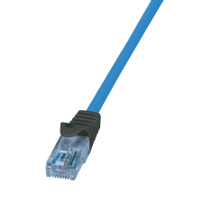 LogiLink U/UTP CAT6a Patch kábel 2m - Kék kábel és adapter
