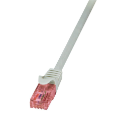 LogiLink U/UTP patch kábel CAT6 2m szürke  (CQ2052U) (CQ2052U) kábel és adapter