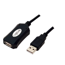 LogiLink UA0001A USB 2.0 hosszabbító kábel fekete 5m kábel és adapter