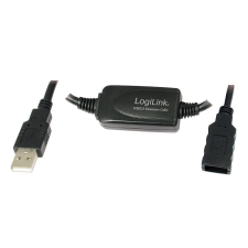 LogiLink UA0146 USB 2.0 hosszabbító kábel fekete 20m (UA0146) kábel és adapter