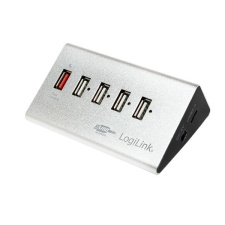 LogiLink UA0224 USB2.0 4 portos HUB + 1x Fast Charging Port hub és switch