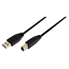 LogiLink USB3.0 Connection A->B 2x male cable 2m Black kábel és adapter