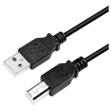 LogiLink USB 2.0 A - USB B kábel 2m - Fekete kábel és adapter