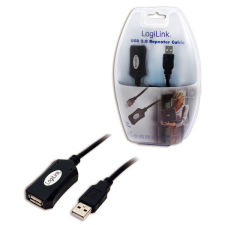 LogiLink USB 2.0-ás hoszabbító kábel, fekete 5M kábel és adapter