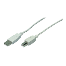 LogiLink USB 2.0 Cable, AM to BM, grau, 3m kábel és adapter