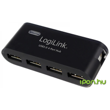 LogiLink USB 2.0 Hub 4-port with Power Supply Pink hub és switch
