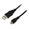 LogiLink - USB 2.0 kábel, A típusú apa - micro B típusú apa, 5 m, fekete - CU0060