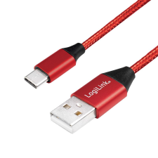  Logilink USB 2.0 Type-C kábel, C/M-USB-A/M, szövet, 0,3 m kábel és adapter