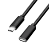 LogiLink USB 2.0 Type-C kábel, C/M-USB-C/F, PD, fekete, 2 m