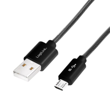 LogiLink USB-A - Micro-USB alumínium borítású kábel 1m fekete (CU0132) (CU0132) kábel és adapter