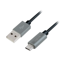 LogiLink USB apa - MicroUSB apa Adat- és töltőkábel 1m - Szürke kábel és adapter
