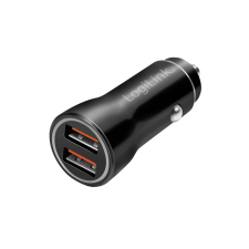 LogiLink USB autós töltő, 2x USB-A, 10,5 W, fekete (PA0285) (PA0285) mobiltelefon kellék
