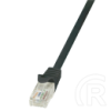LogiLink UTP CAT5e patch kábel 1 m (fekete, lapos kivitel)