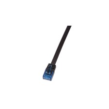 LogiLink UTP CAT6 lapos patch kábel 0,5 m (fekete) kábel és adapter