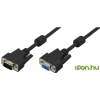 LogiLink VGA/D-Sub Hosszabbító Fekete 5m CV0006