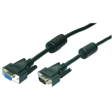 LogiLink VGA kábel Male/Female 1,8m fekete audió/videó kellék, kábel és adapter