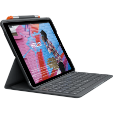 Logitech Slim Folio billentyűzetes tok iPad-hez (Gen 7-8-9), UK Angol, grafitszürke (920-009480) tablet tok