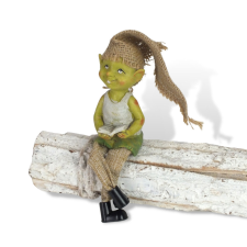  Lógólábú kobold könyvvel dekorációs kellék