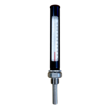 Lombik Ipari kis egyenes fémtokos hőmérő rozsdamentes benyúlóval 0+100°C 63mm mérőműszer