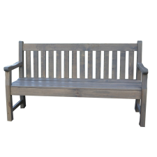 London ROJAPLAST LONDON fenyőfából készült, rusztikus kerti pad, szürke - 150 cm () kerti bútor