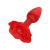 Lonely Rose Plug - akkus, rádiós anál vibrátor (piros)