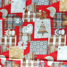 Loneta.com ADESTE, karácsonyi patchwork lakástextil dekorációs anyag karácsonyi textilia