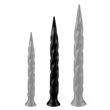  Long Tail Dildo M 42 x 4.5cm fekete műpénisz, dildó