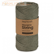 Loop'ncraft Macrame String (Kifésülhető), 3mm - Khaki rövidáru