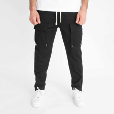 Loose Cargo Pants - fekete oldalzsebes nadrág - Méret: L férfi nadrág