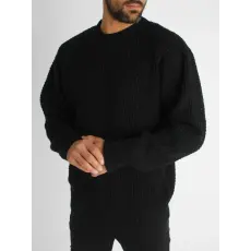  Loose-fitting Black Sweatshirt
