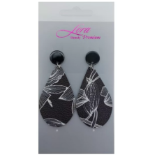 Lora kék-fehér mintás, lógós fülbevaló 841987 fülbevaló