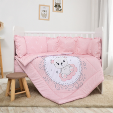Lorelli 5 részes ágynemű garnitúra - Little Bear Pink babaágynemű, babapléd