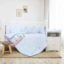  Lorelli ágynemű garnitúra Trend kombi ágyhoz - Train Blue babaágynemű, babapléd