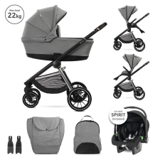  Lorelli Bianca 3az1-ben újszülött babakocsi mózeskosárral - Grey (2doboz) babakocsi