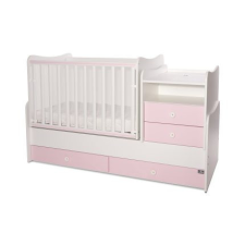 Lorelli Combo kombi ágy 70x170 - White Orchid Pink kiságy, babaágy