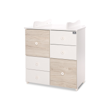  Lorelli Cupboard pelenkázó komód - White &amp; Light Oak pelenkázó