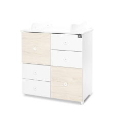 Lorelli Cupboard pelenkázó komód - White &amp; Light Oak ÚJ pelenkázó