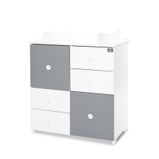 Lorelli Cupboard pelenkázó komód - White &amp; Stone Grey ÚJ pelenkázó