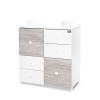  Lorelli Cupboard pelenkázó komód - White & Artwood ÚJ