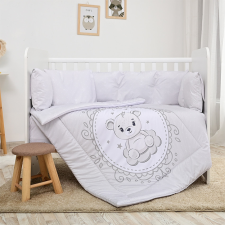 Lorelli Lilly ágynemű garnitúra 60x120 - Little Bear Grey babaágynemű, babapléd