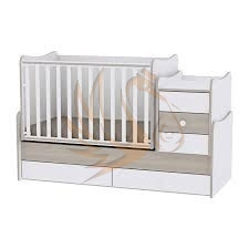 Lorelli Maxi Plus kombi ágy 70x160 - White &amp; Amber kiságy, babaágy