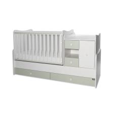  Lorelli MiniMax kombi ágy 72x190 - White / Milky Green kiságy, babaágy
