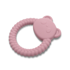 Lorelli Panda természetes szilikon rágóka - Deep Pink rágóka
