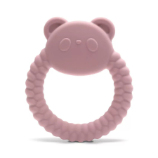 Lorelli Panda természetes szilikon rágóka - Deep Pink rágóka
