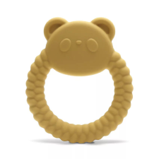 Lorelli Panda természetes szilikon rágóka - Yellow rágóka