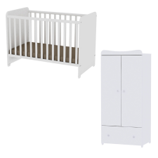 Lorelli Sweet Dream kiságy 60x120 + Exclusive szekrény - White babaszoba szett